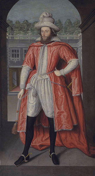 William Pope 1st Earl of Downe ca 1603 by Robert Peake the Elder  1551-1619  Christies
